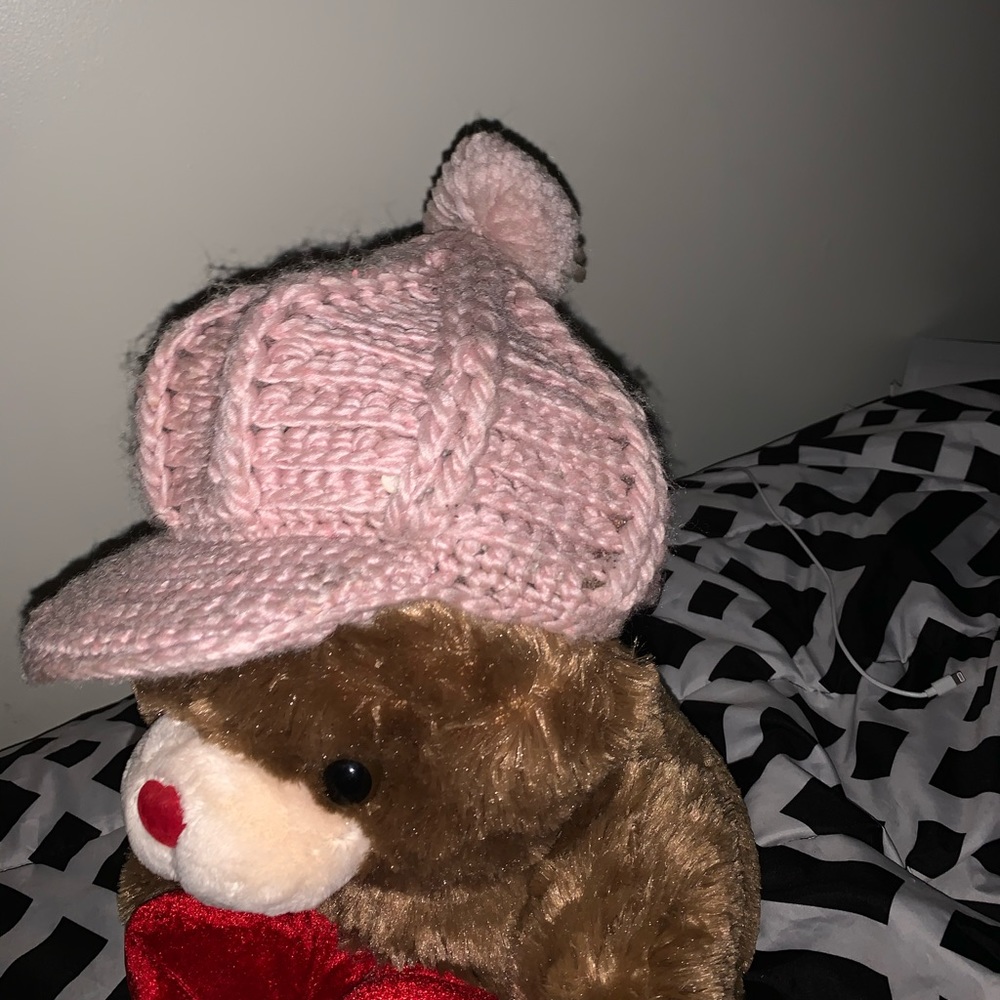 Pink crochet hat